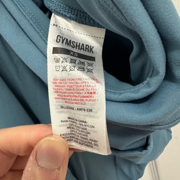 Gymshark Sculpt Teal Blue Side Pocket Scrunch Butt Leggings - Picture 4 of 4